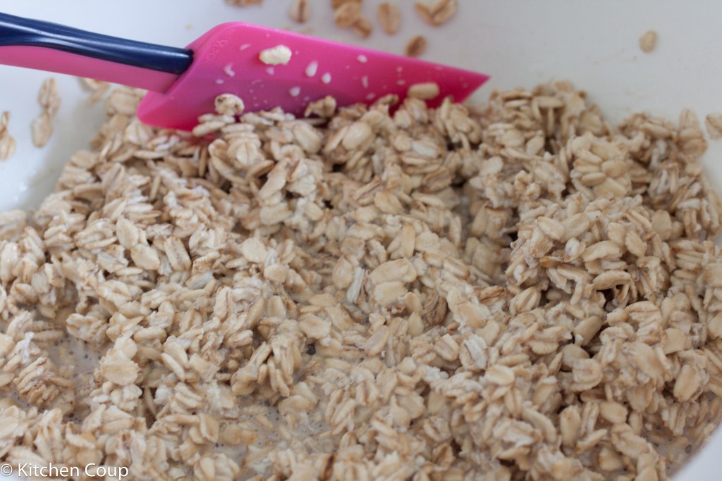 Soak the oats in almond milk of a few hours