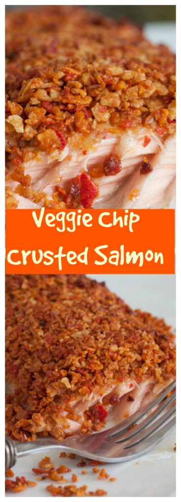 Veggie Chip Crusted Salmon