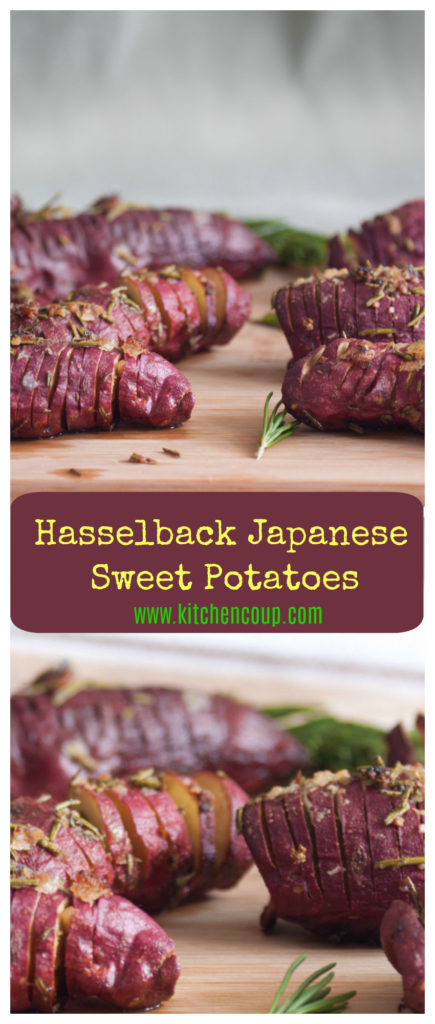 Hasselback Japanese Sweet Potatoes