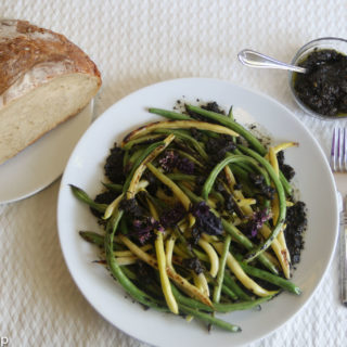 Charred Green Beans With Vegan Pesto