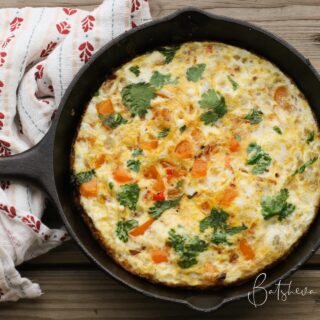 Pepper and Onion Egg White Frittata